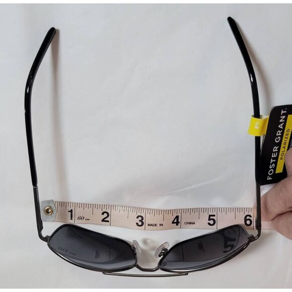 Foster Grant Polarized Silver Mirrored Aviator Sunglasses Scratch Impact Resist - Picture 8 of 8